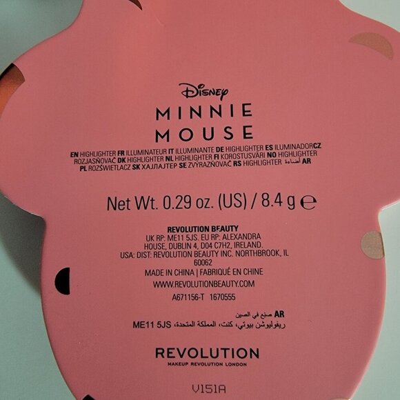 DISNEY MINNIE MOUSE Highlighter Duo Revolution Makeup London Beauty Blush NEW - Picture 9 of 12